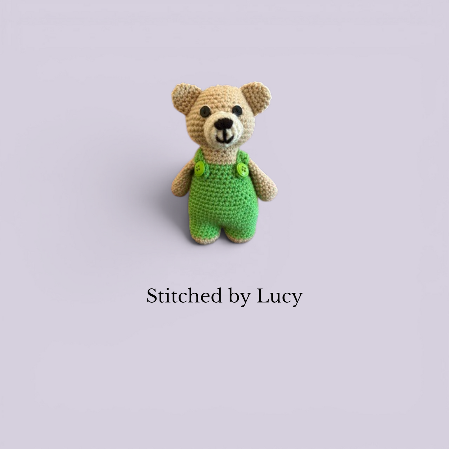Green Overalls Bear Pattern