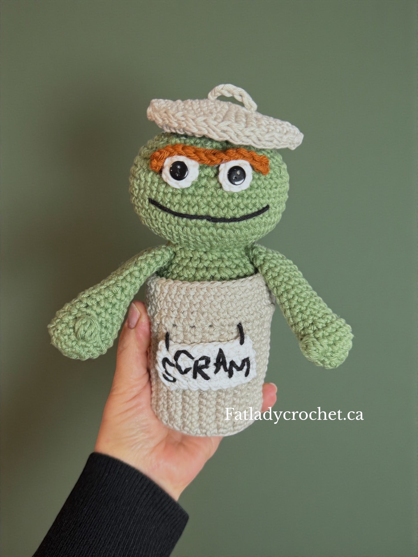 Grumpy Trash Can Monster