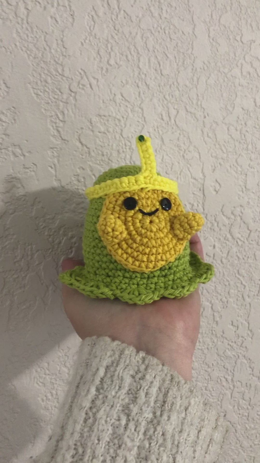 A 10 second video showing off the finished result of the Slime Princess crochet pattern.