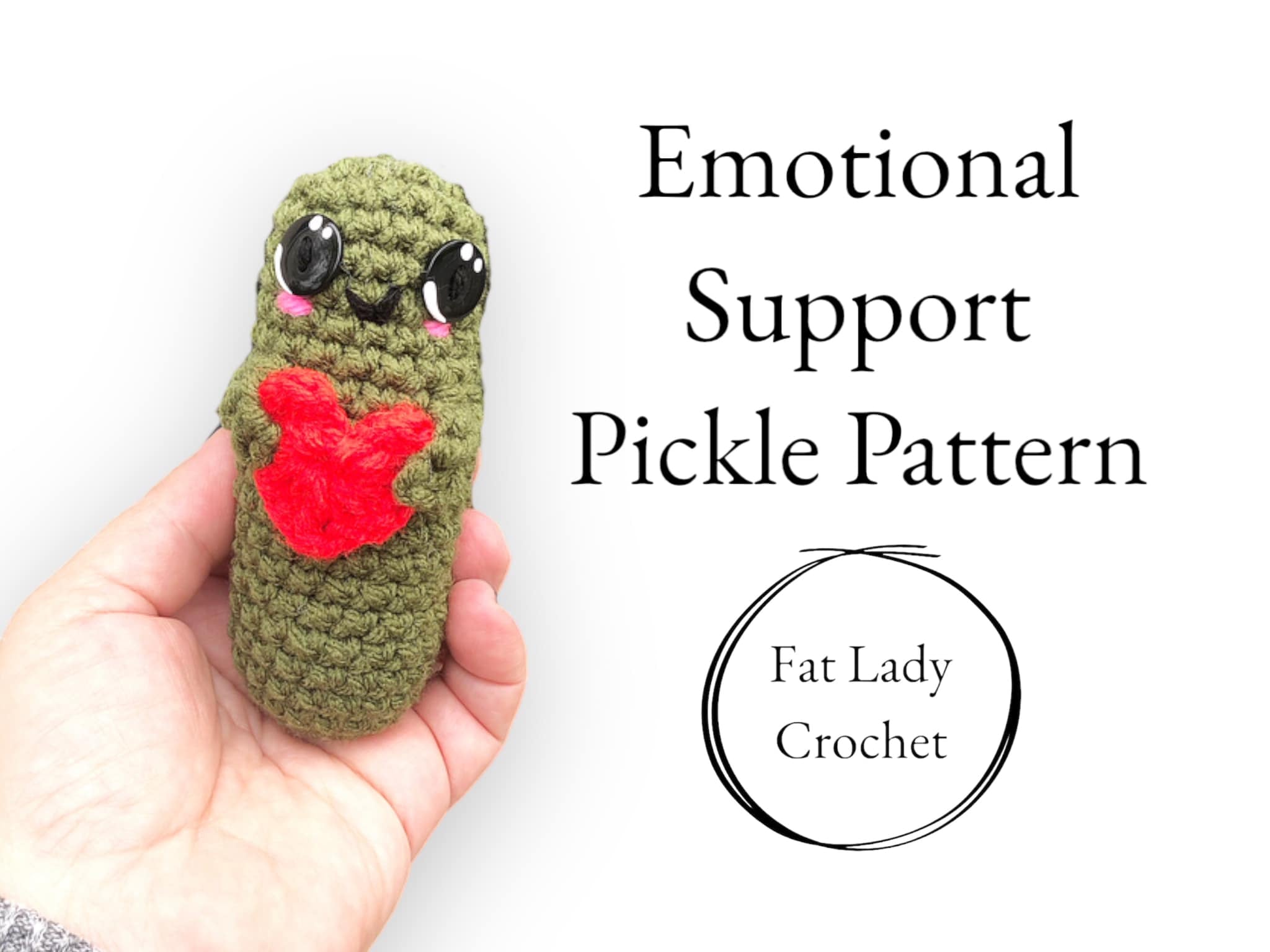 PATTERN Crochet Emotional Support Pickle Fatladycrochet pattern-crochet-emotional-support-pickle-fatladycrochet