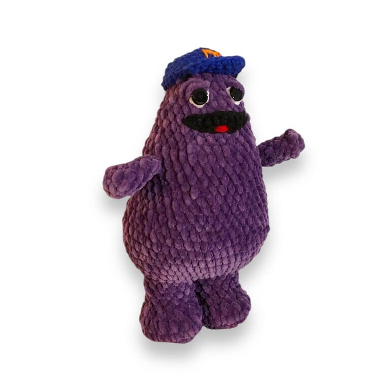 Grimace Crochet Pattern – McDonald's Character Amigurumi + BONUS Mets Cap PDF