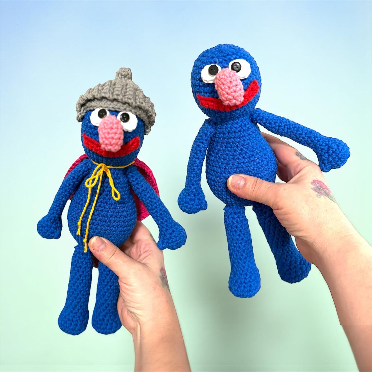 Grover with Super Grover Suit Crochet Pattern