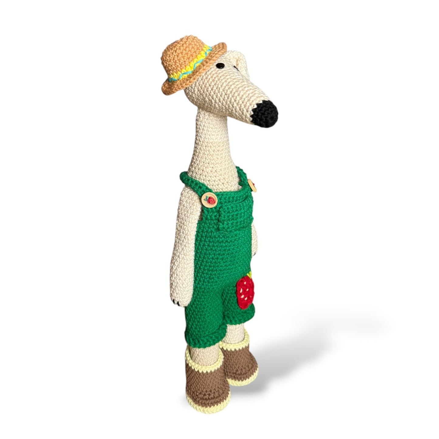 Long Dog Spring Gardening Suit and Stan the Worm Crochet Pattern Add-On