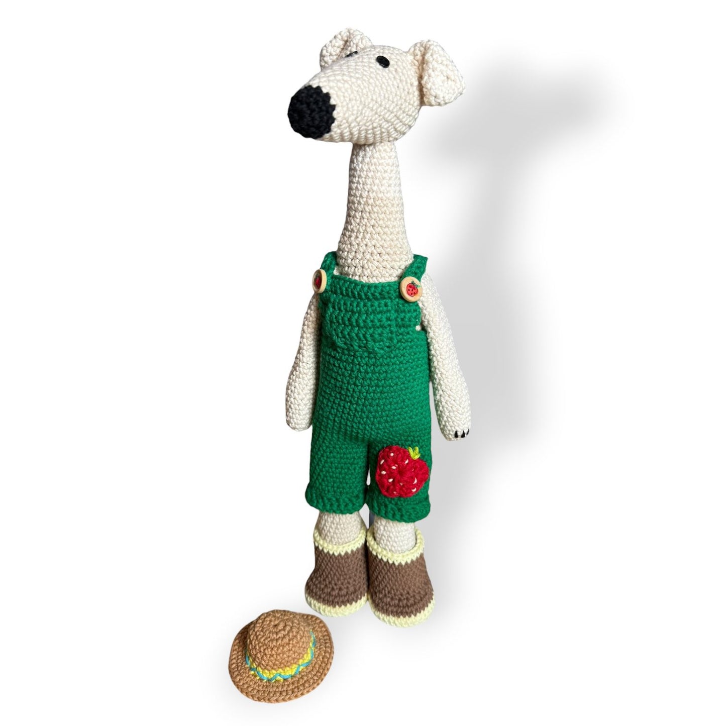 Long Dog Spring Gardening Suit and Stan the Worm Crochet Pattern Add-On