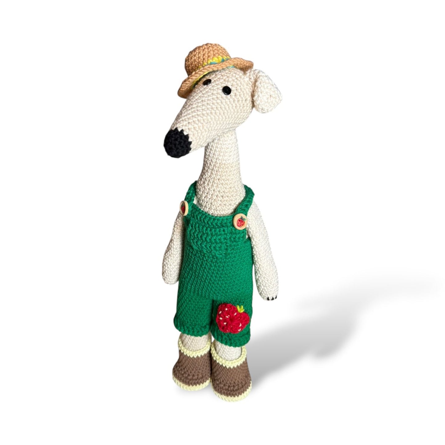 Long Dog Spring Gardening Suit and Stan the Worm Crochet Pattern Add-On