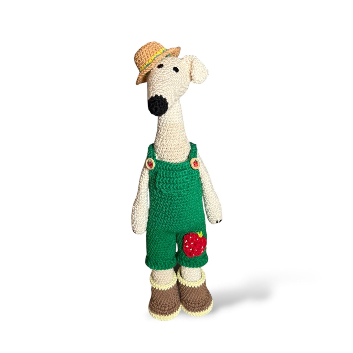 Long Dog Spring Gardening Suit and Stan the Worm Crochet Pattern Add-On
