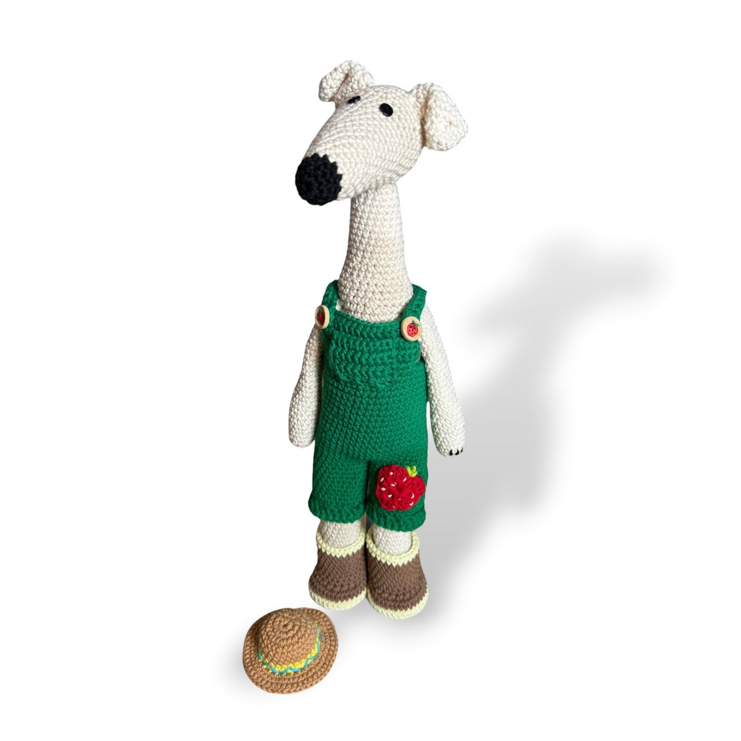 Long Dog Spring Gardening Suit and Stan the Worm Crochet Pattern Add-On