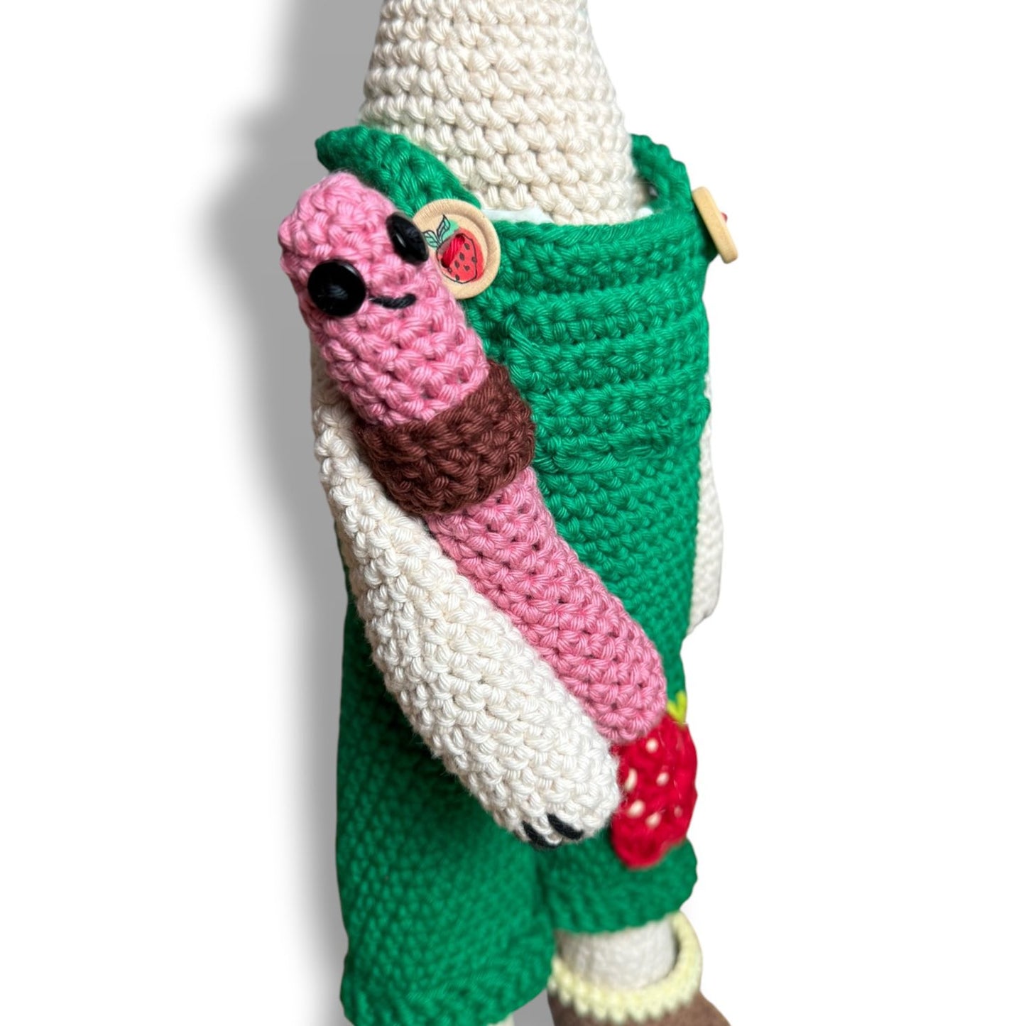 Long Dog Spring Gardening Suit and Stan the Worm Crochet Pattern Add-On
