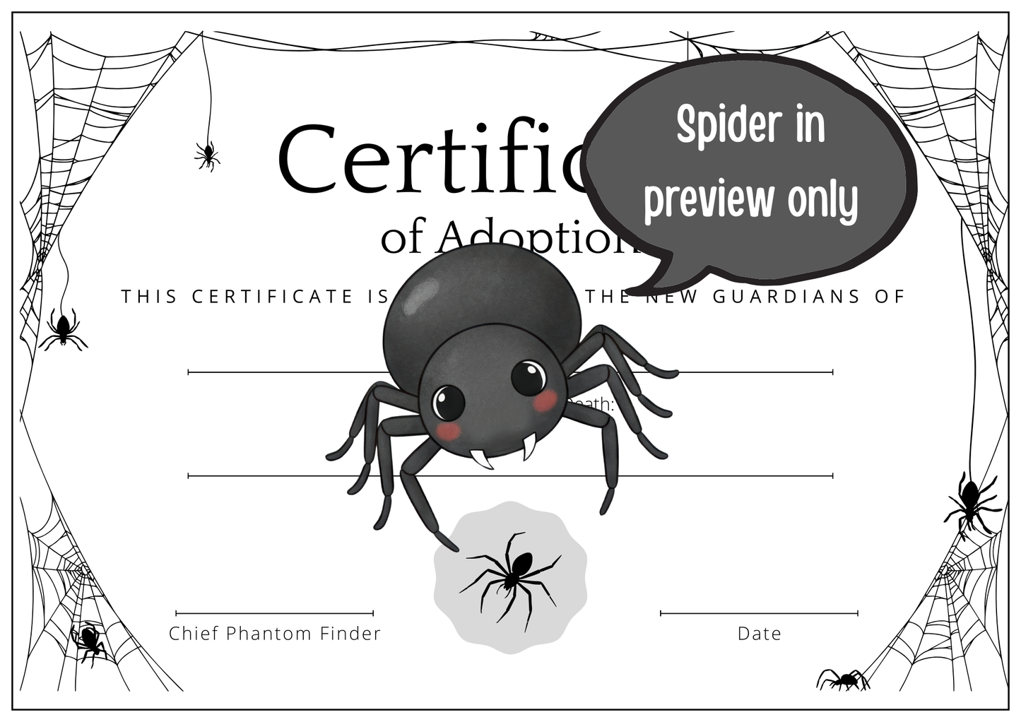Adopt-a-Ghost Pattern + Premium Adoption Certificates