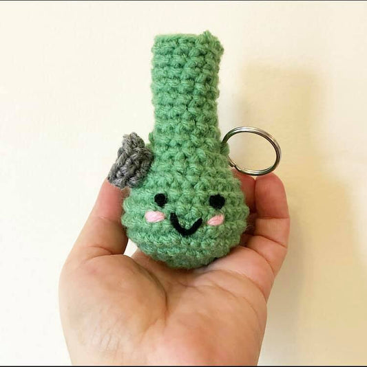 PATTERN: Crochet Happy Pipe Keychain