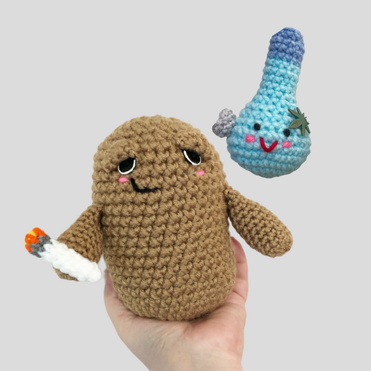 PATTERN PACK: Crochet baked potato and happy pipe